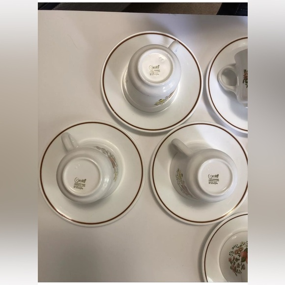 VTG Corning Ware Corelle INDIAN SUMMER Cup and Saucers,  8 saucers 8 Cups - Picture 6 of 16
